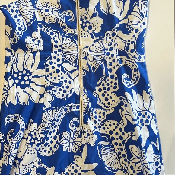 Lilly Pulitzer Blue and White Floral Dress - Picture 2 of 3